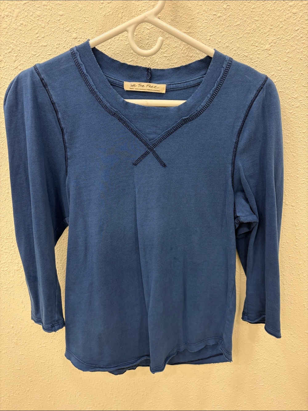 We The Free Deep Blue Crewneck Long Sleeve